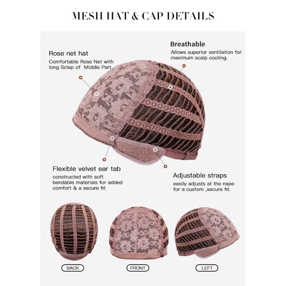 24" Long Curly Wavy Brown Ombre Wig Bangs Glueless Cosplay Costume LC8074-4 - Picture 6 of 8